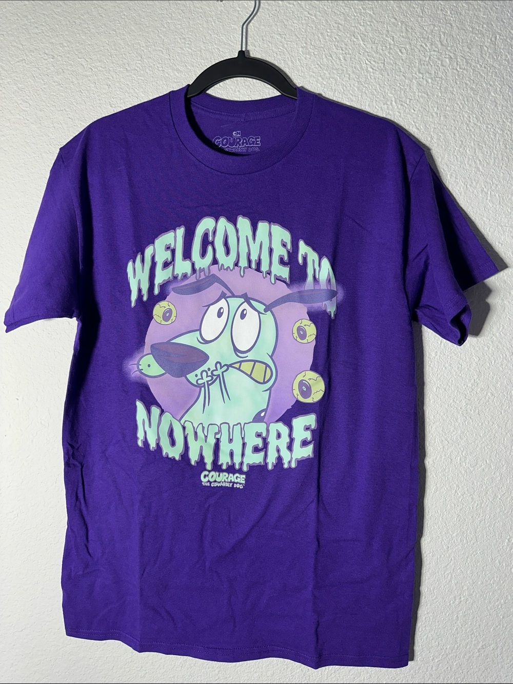Cartoon Network Courage the Cowardly Dog Purple Graphic Tee
